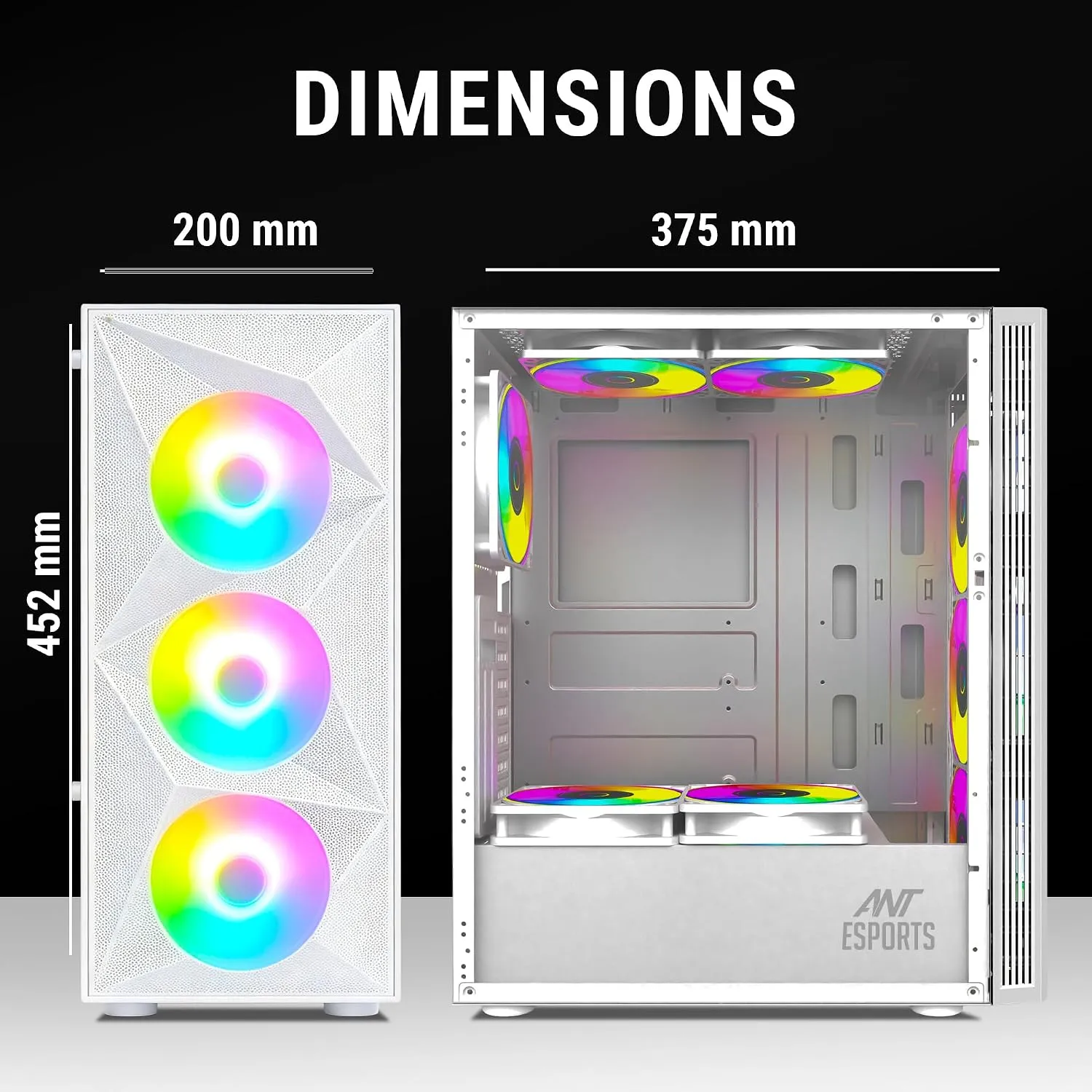 Ant Esports Gmaing Cabinet Elite 1200 White view 4